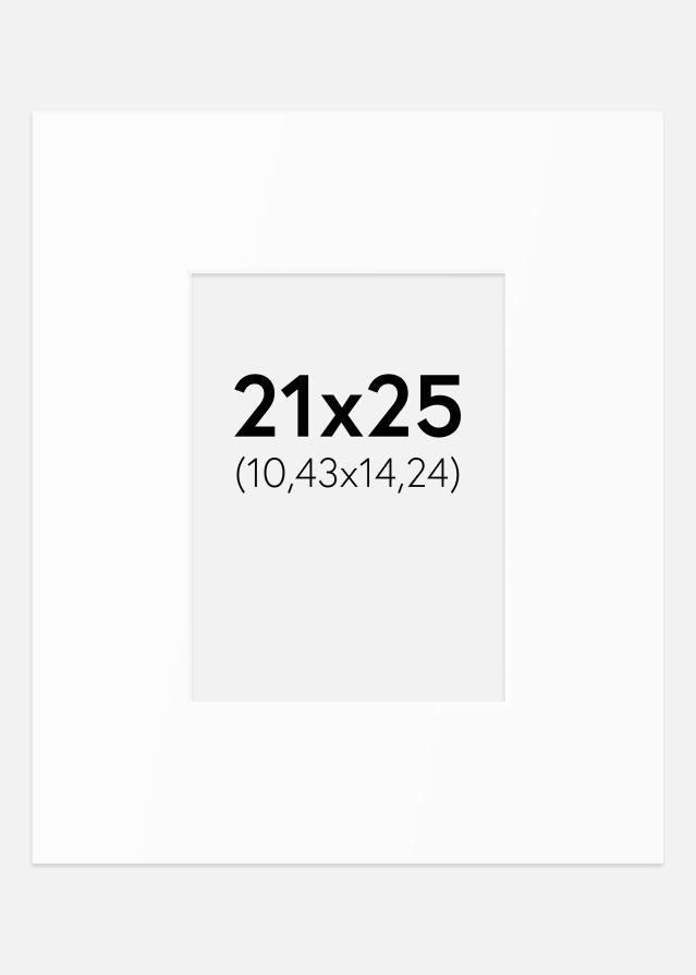 Passepartout Vit Standard (Vit Kärna) 21x25 cm (10,43x14,24)