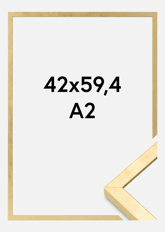 Ram Ares Akrylglas Guld 42x59,4 cm (A2)