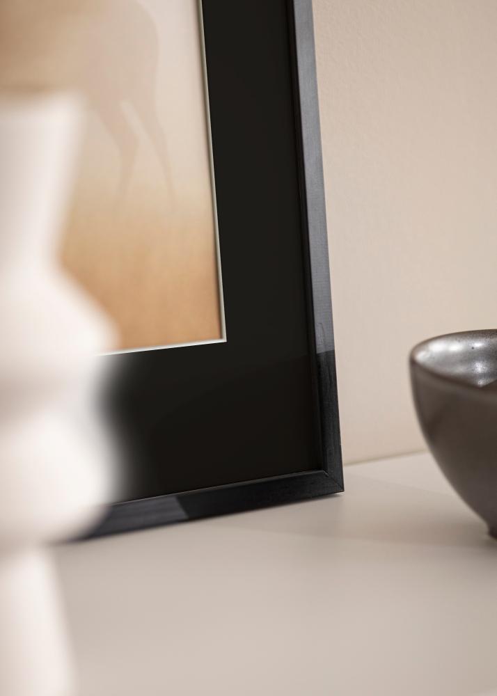 Ram Galant Svart 40x50 cm - Passepartout Svart 12x16 inches