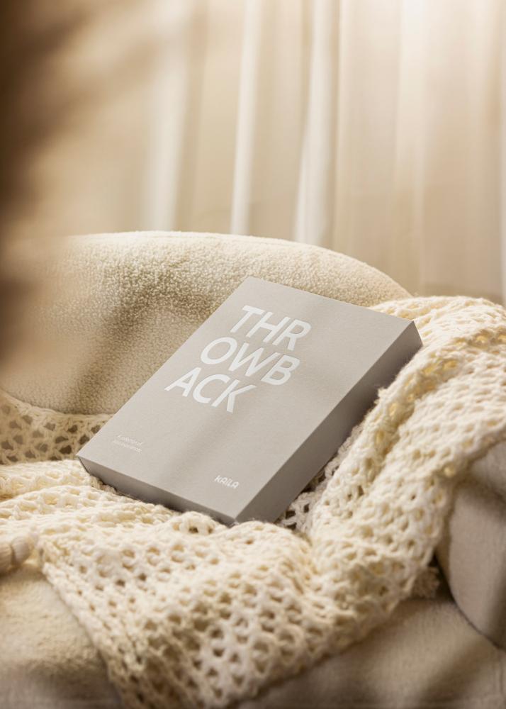 KAILA THROWBACK Grey/White - Coffee Table Photo Album (60 hojas negras)