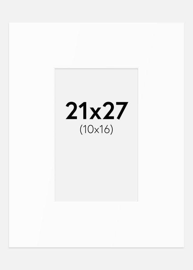 Passepartout Vit Standard (Vit Kärna) 21x27 cm (10x16)