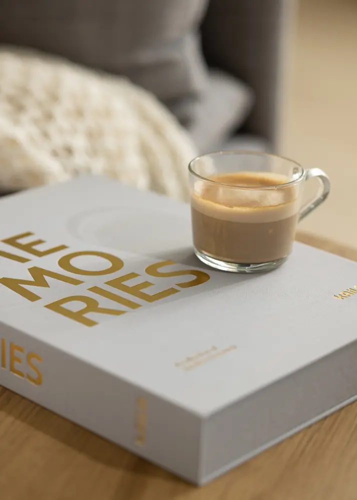 KAILA MEMORIES Grey XL - Coffee Table Photo Album - 60 Bilder i 10x15 cm
