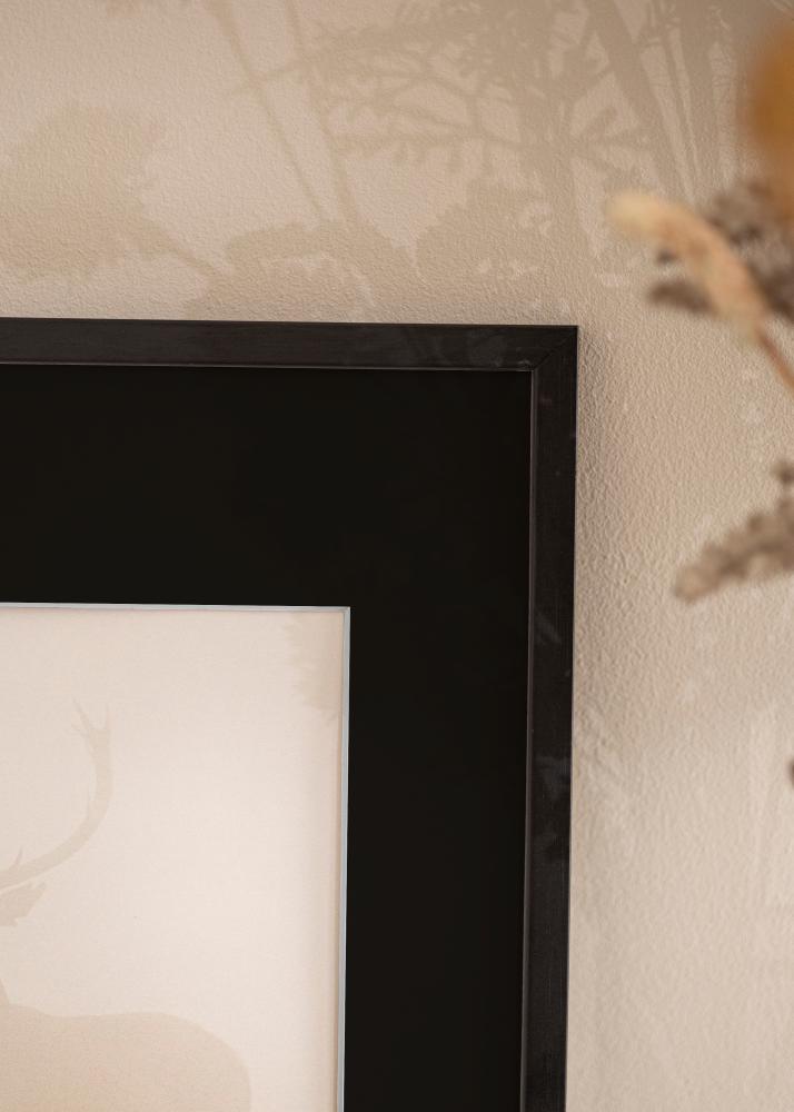 Ram Galant Svart 40x50 cm - Passepartout Svart 12x16 inches