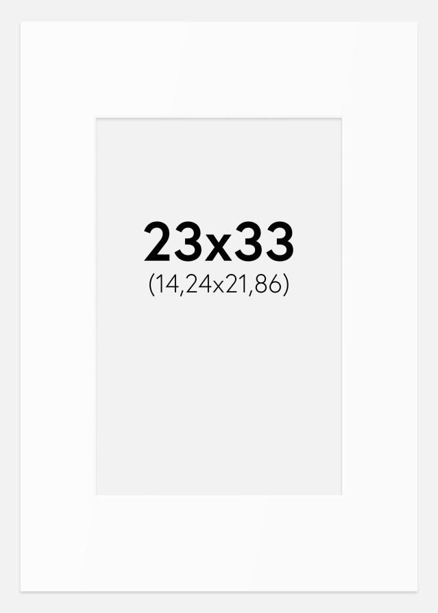Passepartout Vit Standard (Vit Kärna) 23x33 cm (14,24x21,86)