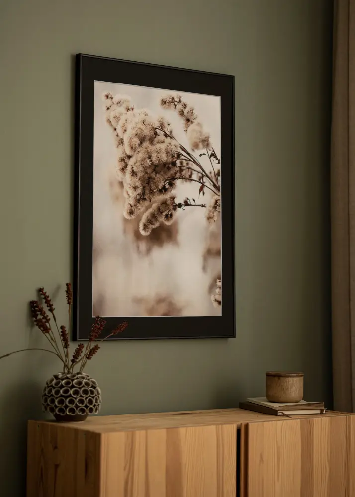 Ram Visby Svart 70x100 cm - Passepartout Svart 59,4x84 cm (A1)