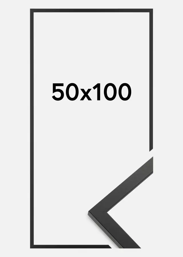 Ram Trendy Akrylglas Svart 50x100 cm
