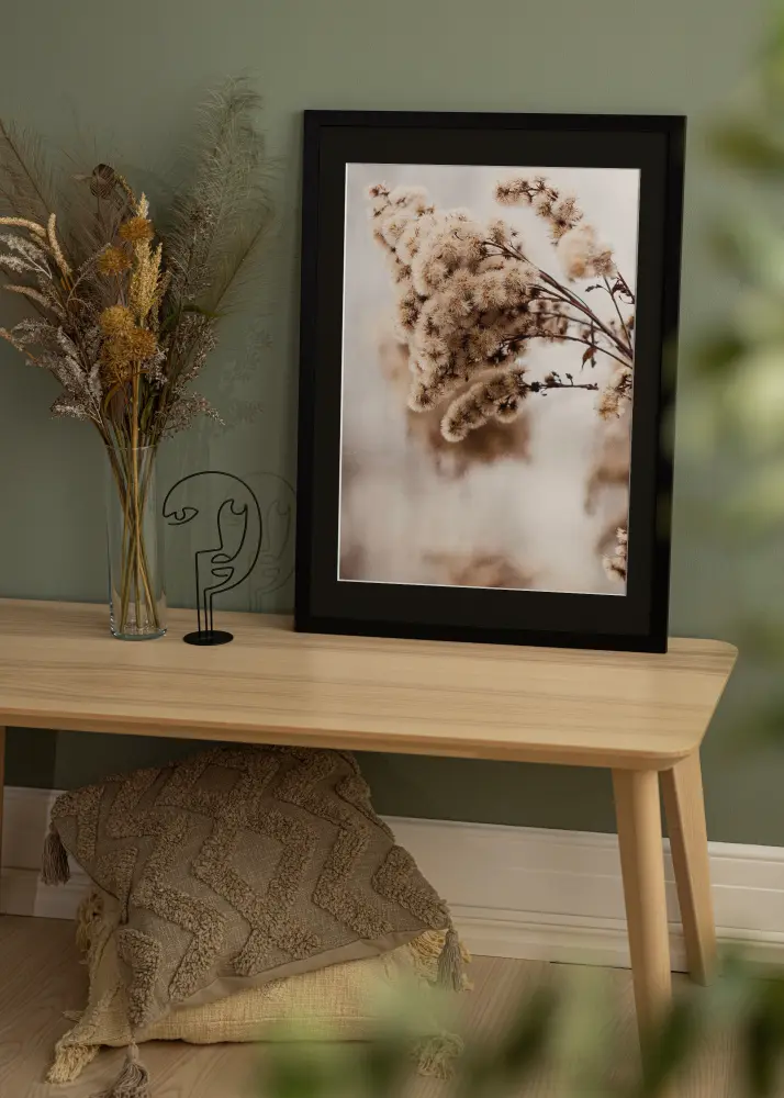 Ram Black Wood 35x50 cm - Passepartout Svart 30x35 cm
