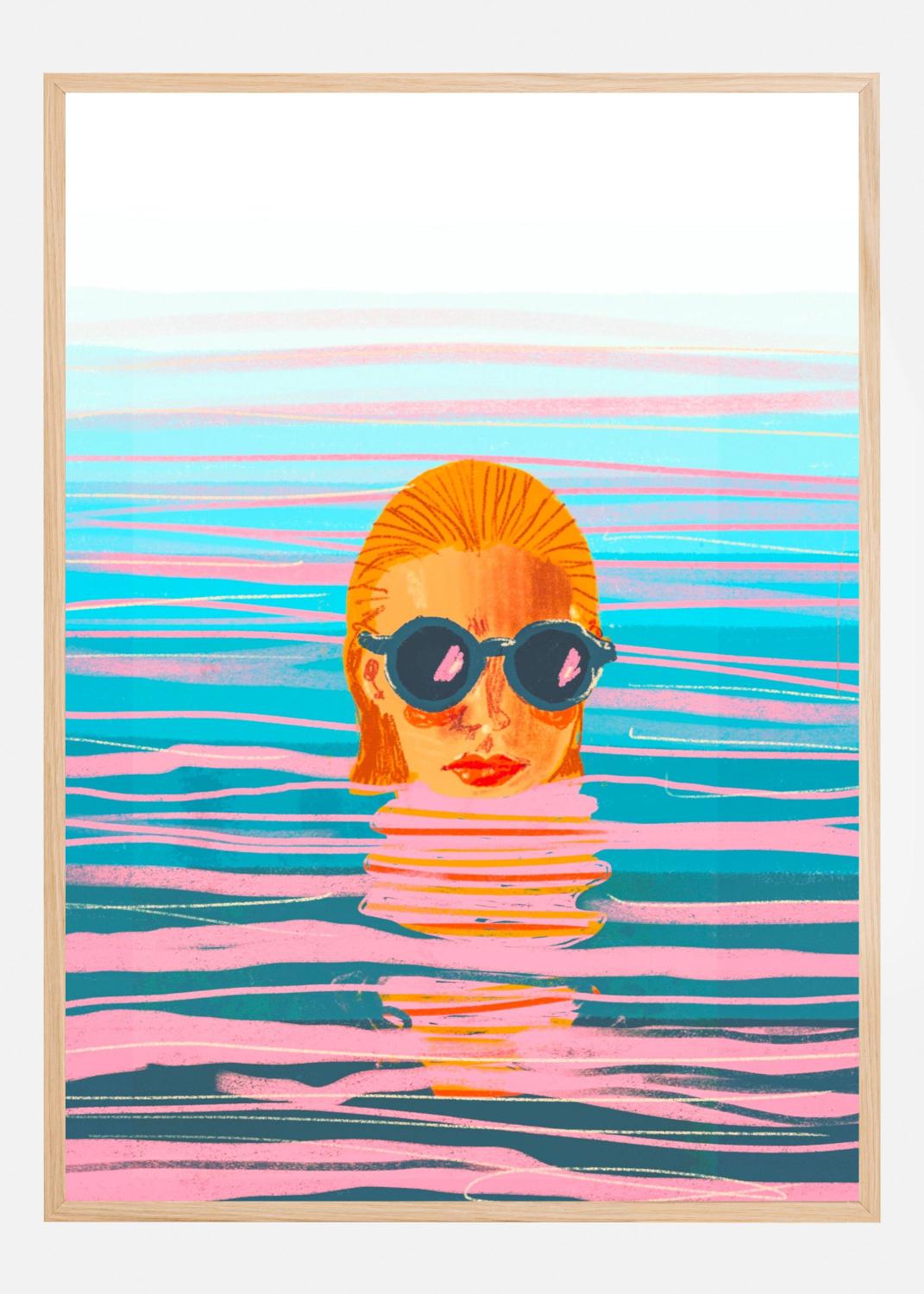 Ocean swim Poster (100x140 cm)