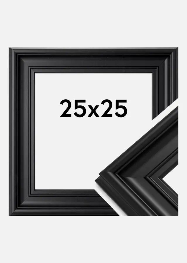 Ram Mora Premium Akrylglas Svart 25x25 cm