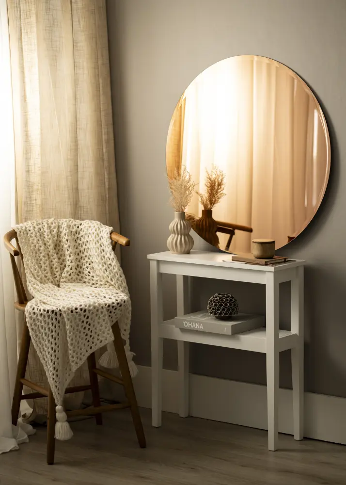 KAILA Rund Spegel Rose Gold Deluxe 90 cm Ø