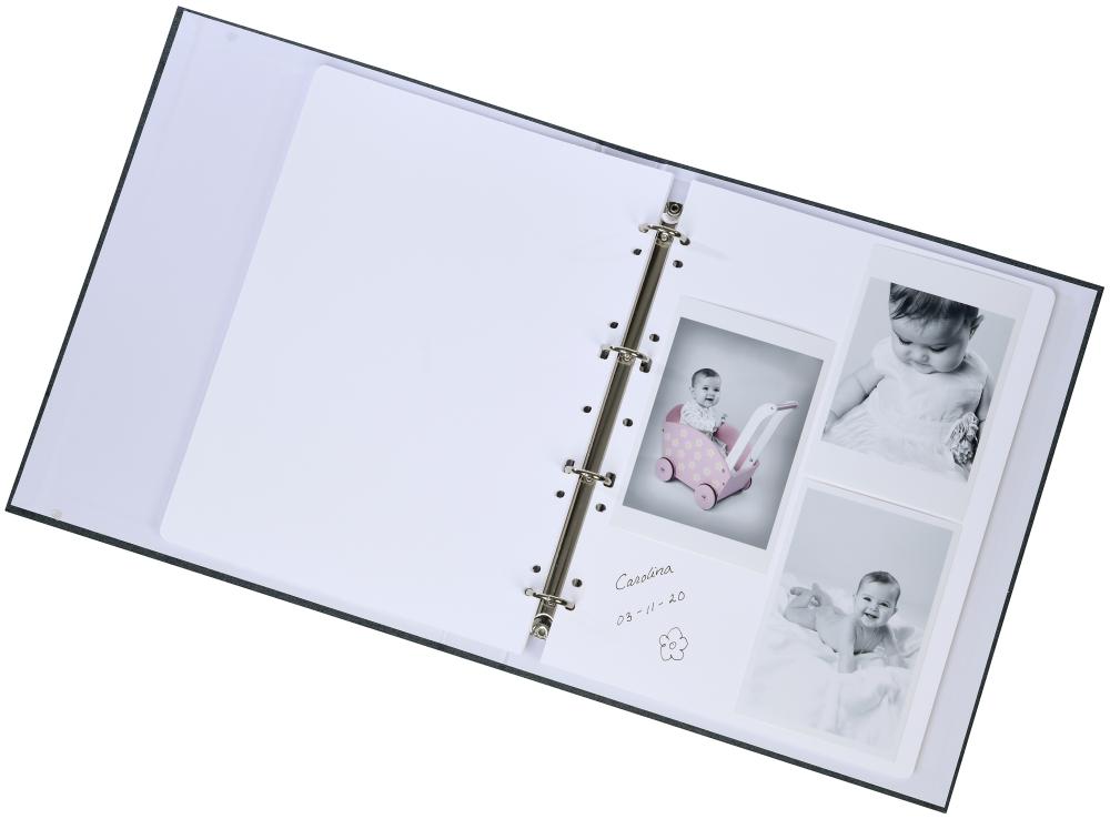 Base Line Canvas Ringpärm - Blå