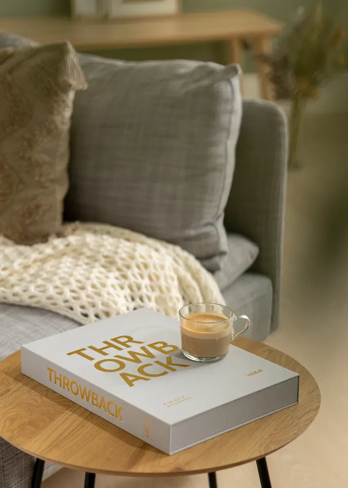 KAILA THROWBACK Grey XL - Coffee Table Photo Album (20 Svarta Sidor/10 Blad)