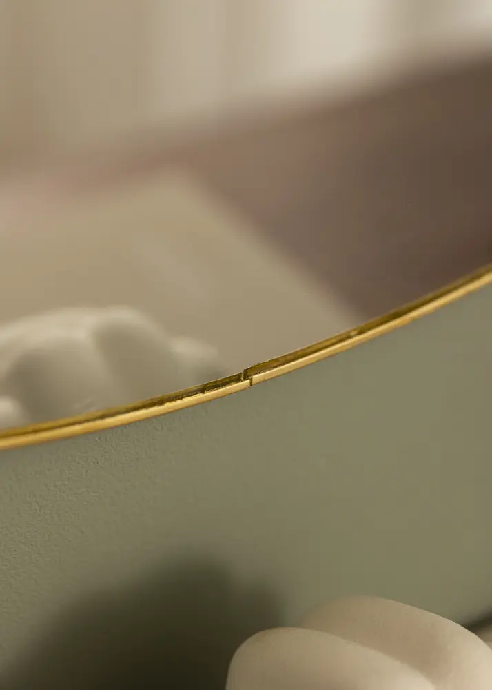 KAILA Round Mirror - Thin Brass 80 cm Ø