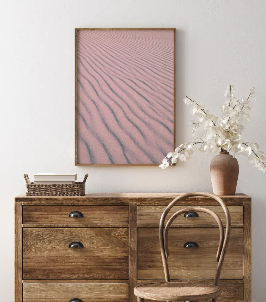 Pink Sandy Waves Poster