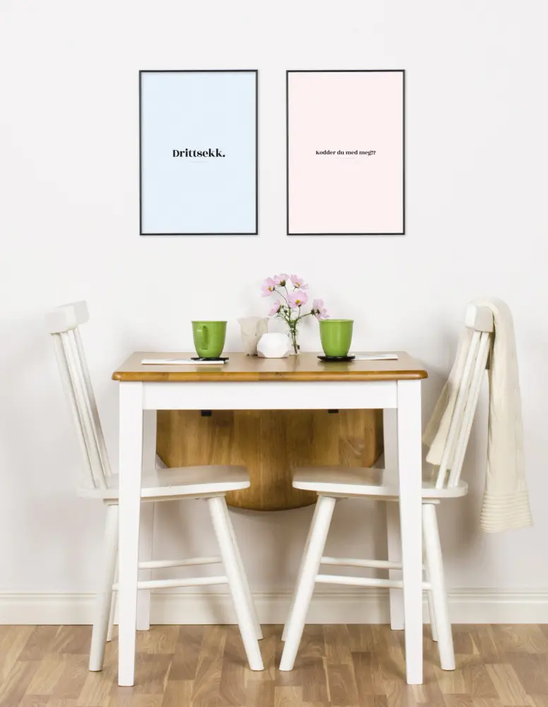 Citat - Skam - Drittsekk - Blå Poster