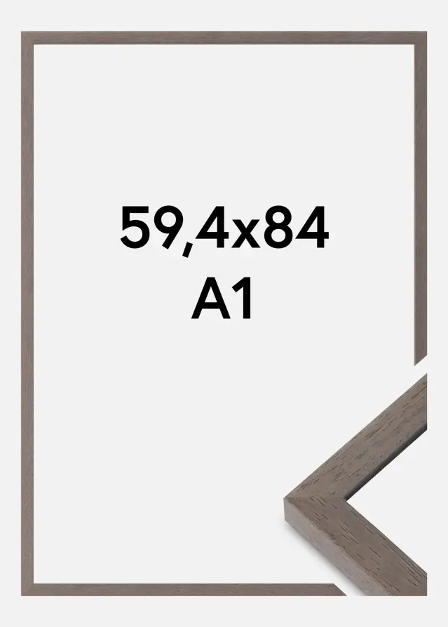 Ram Hermes Akrylglas Grå 59,4x84 cm (A1)