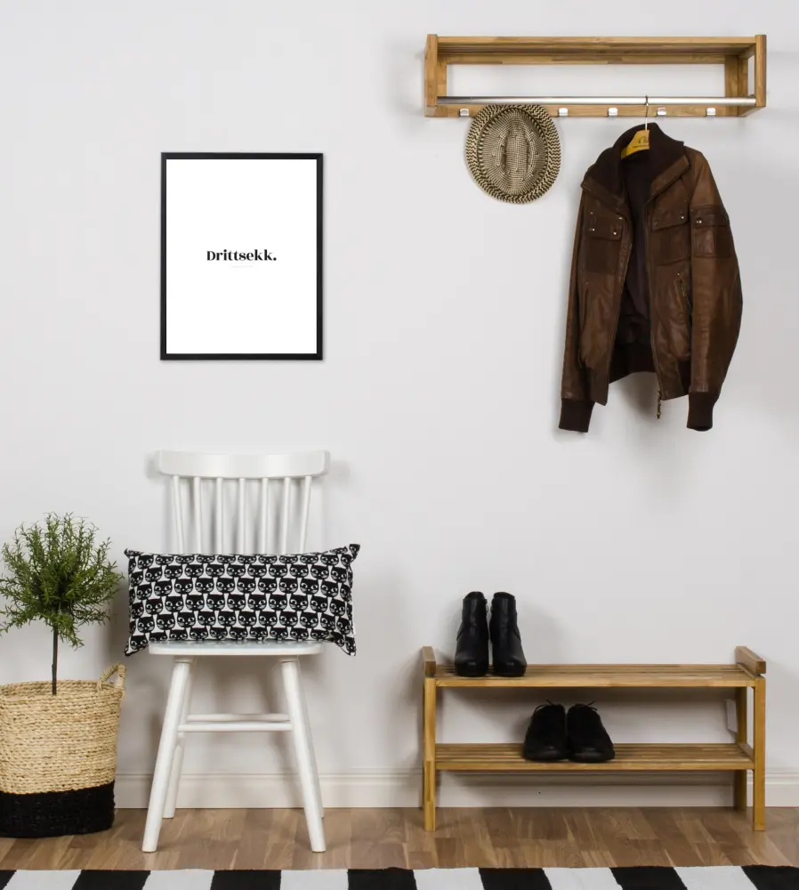 Citat - Skam - Drittsekk - Vit Poster