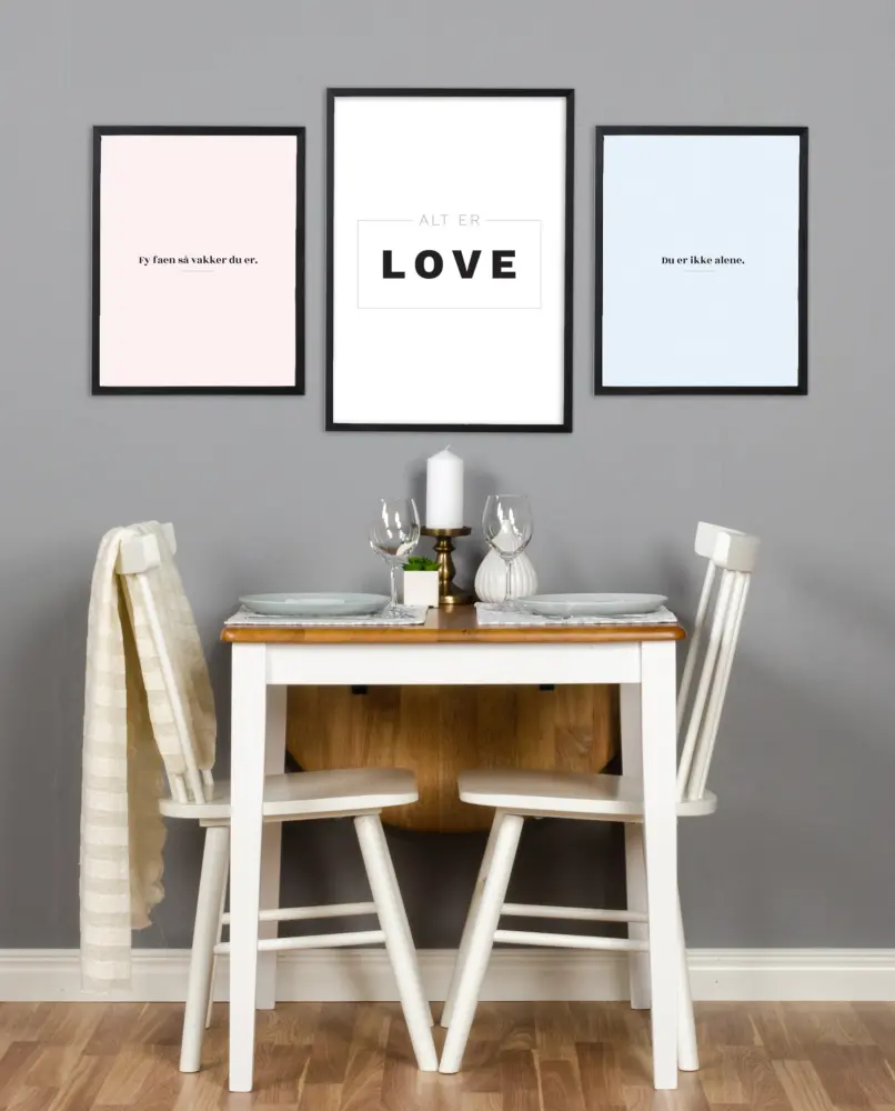 Citat - Skam - Alt er love - Vit Poster