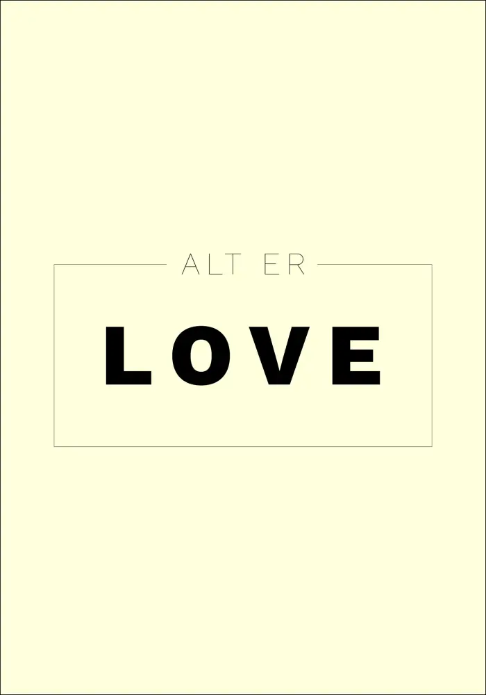 Citat - Skam - Alt er love - Gul Poster