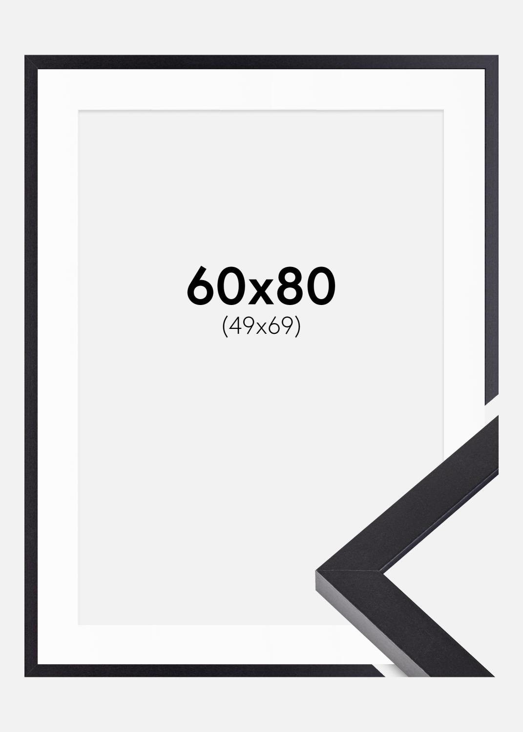 Ram Selection Svart 60x80 cm - Passepartout Vit 50x70 cm