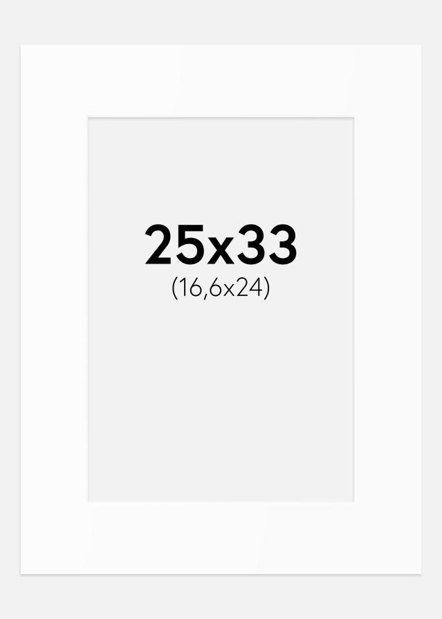Passepartout Vit Standard (Vit Kärna) 25x33 cm (16,6x24)