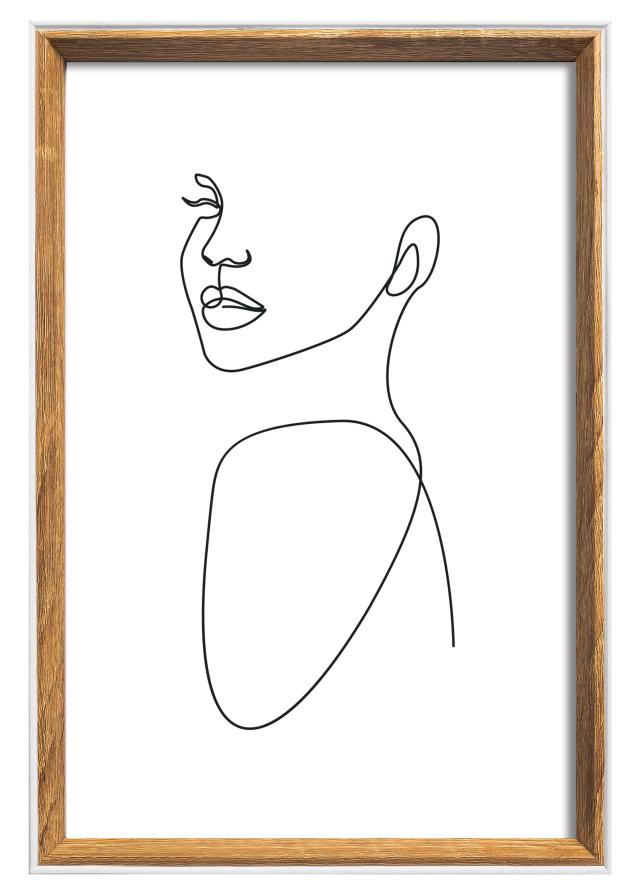 Ram Silhouette Valnöt 20x30 cm