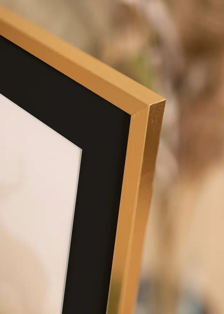 Ram Trendy Guld 42x59,4 cm (A2) - Passepartout Svart 25x38 cm