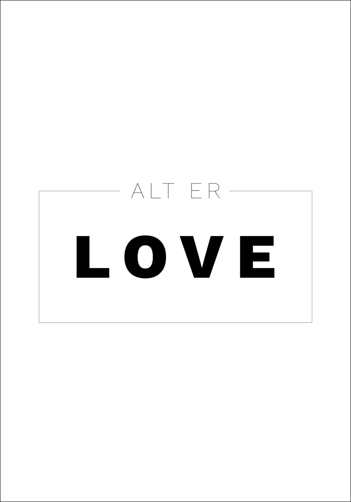 Citat - Skam - Alt er love - Vit Poster