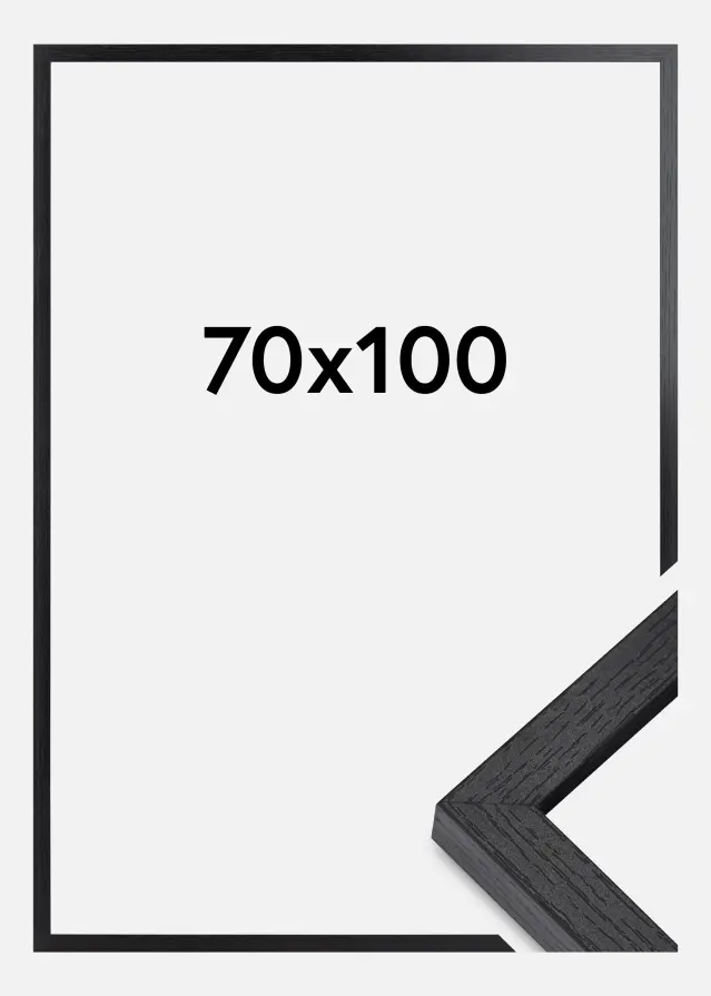 BGA Boxram Akrylglas Svart 70x100 cm