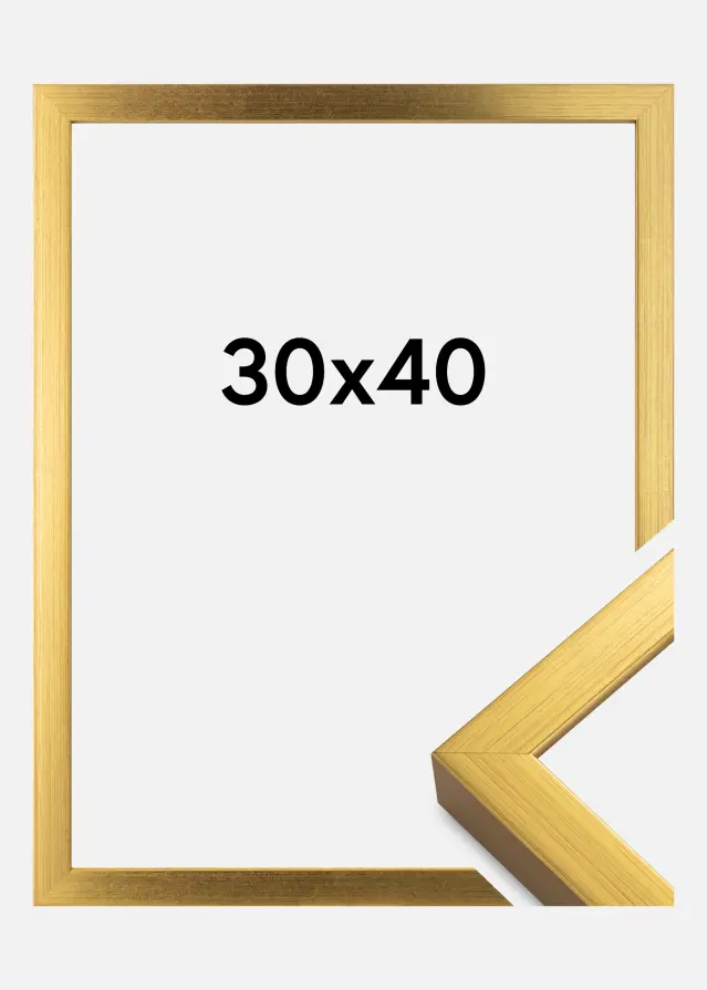 Ram Falun Akrylglas Guld 30x40 cm