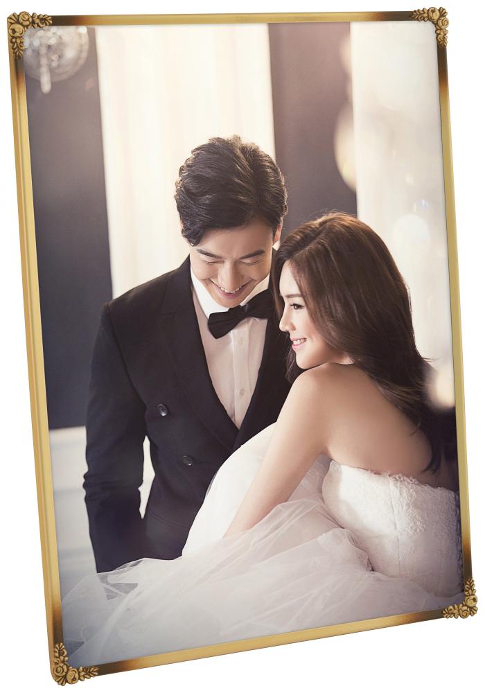 Ram Rosen Metall Guld 18x24 cm