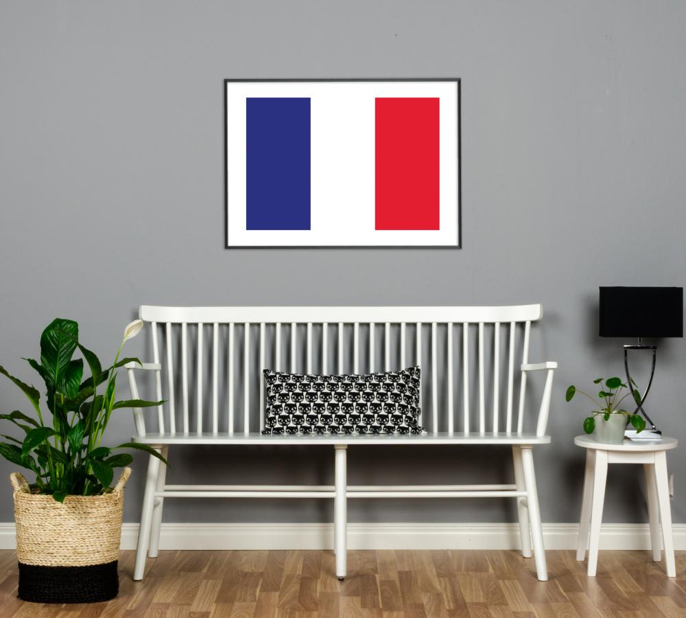 Flagga - Frankrike Poster