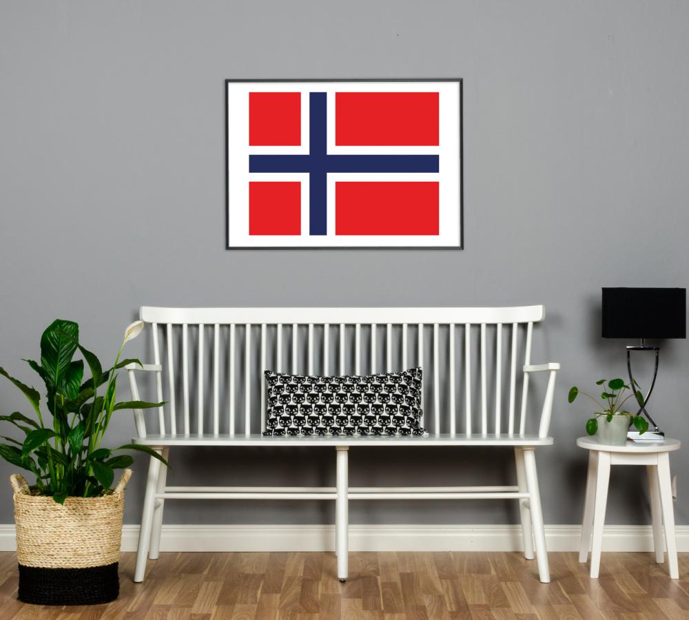 Flagga - Norge Poster