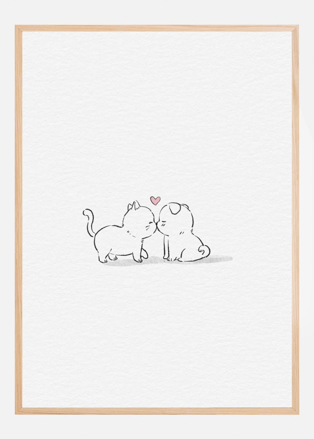 Product Image for Cat and Dog In Love Poster (40x60 cm)