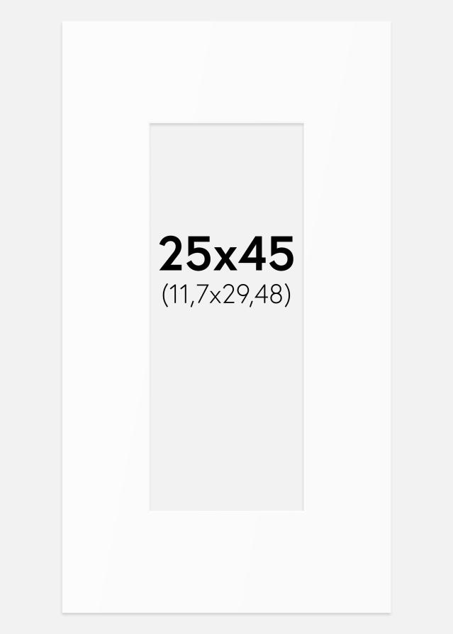 Passepartout Vit Standard (Vit Kärna) 25x45 cm (11,7x29,48)