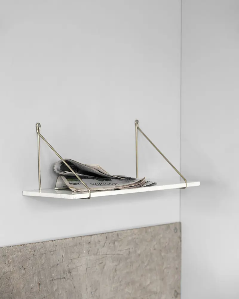 Hyllplan Marble 24x70 cm - Vit