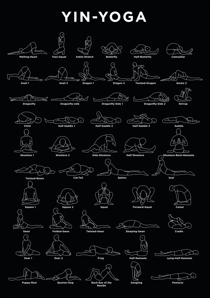 Yoga - B&W Poster