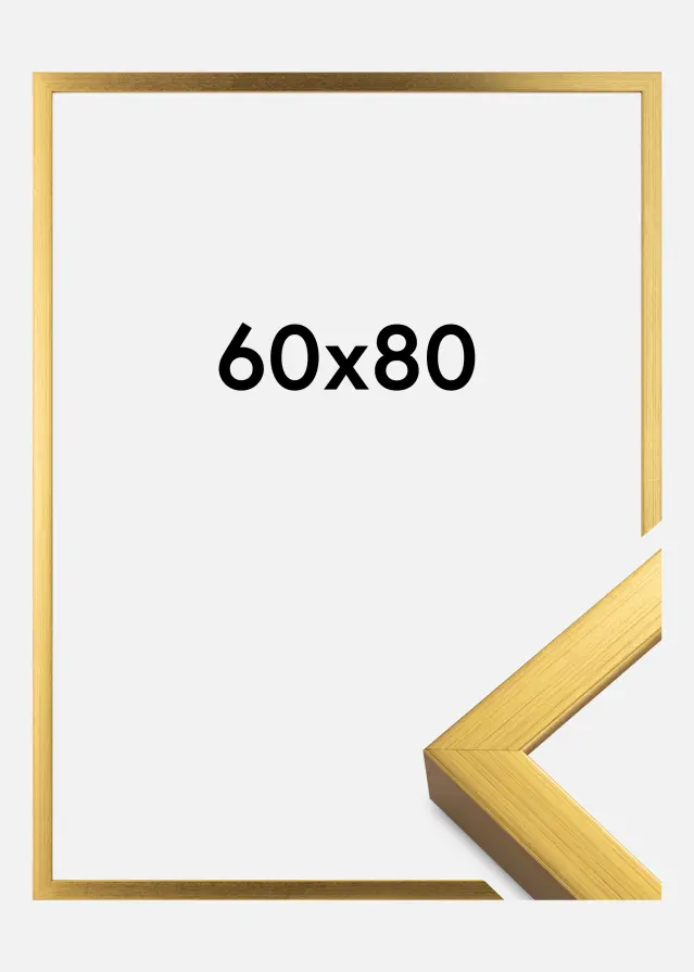 Ram Falun Akrylglas Guld 60x80 cm