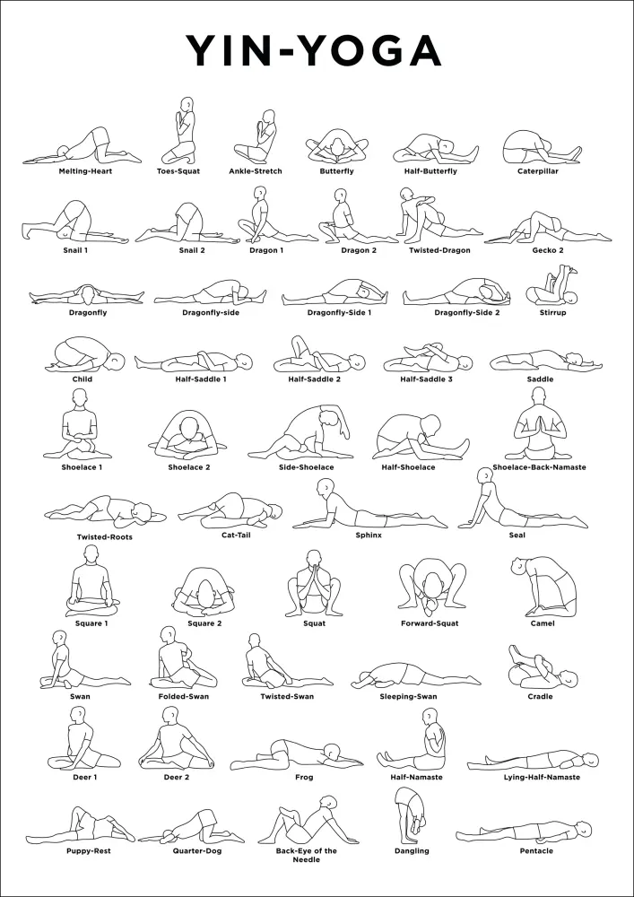 Yoga - White Poster