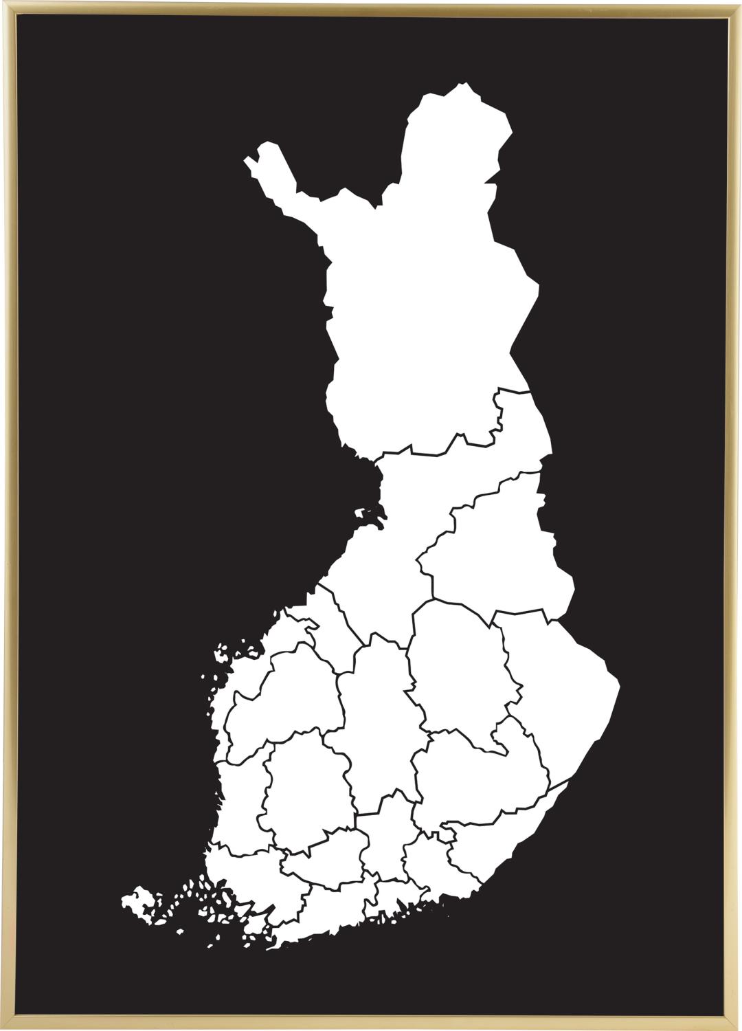 Product Image for Karta - Finland - Vit Poster (21x29.7 cm (A4))
