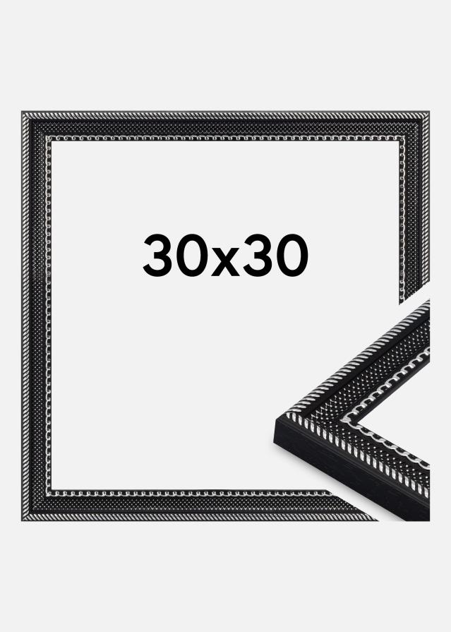 Ram Trellis Akrylglas Svart 30x30 cm