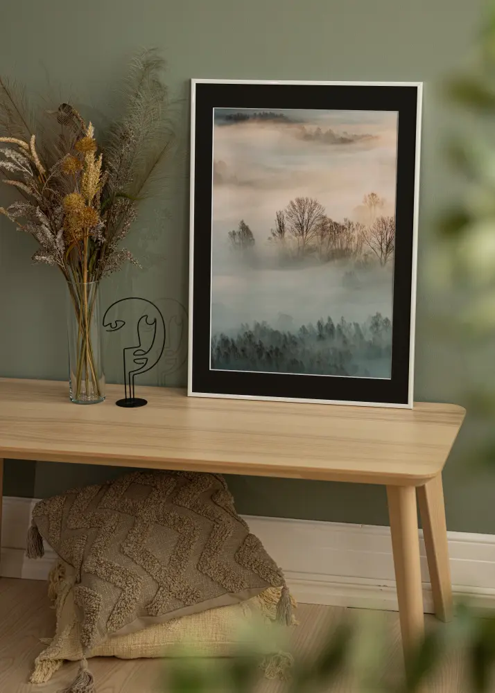 Ram New Lifestyle Vit 30x40 cm - Passepartout Svart 21x29,7 cm (A4)