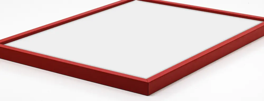 Ram E-Line Röd 30x40 cm - Passepartout Vit 21x29,7 cm (A4)