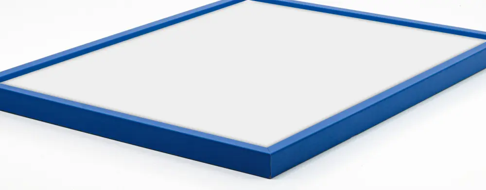 Ram E-Line Blå 30x40 cm - Passepartout Vit 21x29,7 cm (A4)