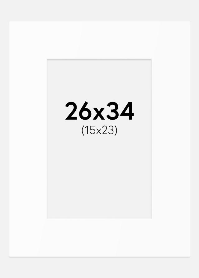 Passepartout Vit Standard (Vit Kärna) 26x34 cm (15x23)