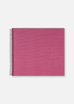 Bella Vista Spiralalbum Fuchsia - 35x30 cm (40 Svarta sidor / 20 blad)