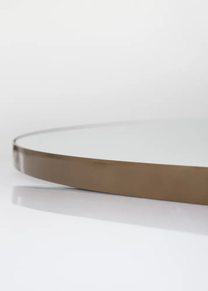 Spegel Antikmässing 110 cm ø