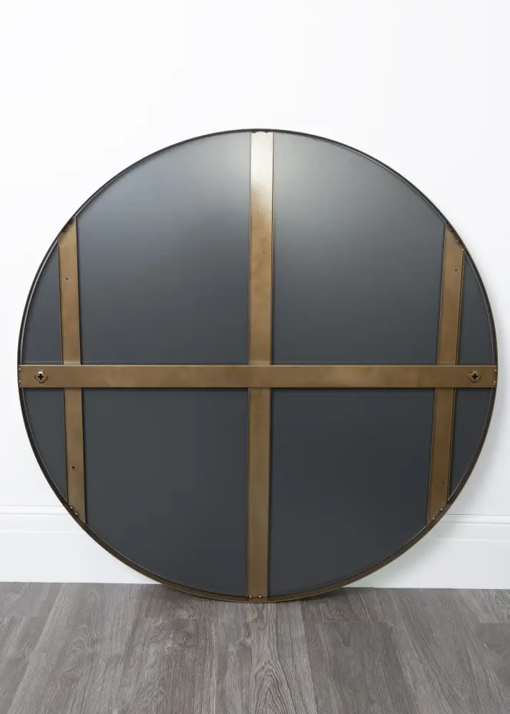 Spegel Antikmässing 110 cm ø