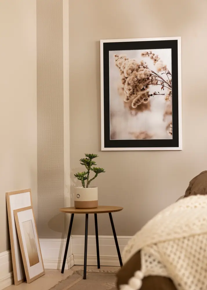 Ram Stilren Vit 30x40 cm - Passepartout Svart 21x29,7 cm (A4)