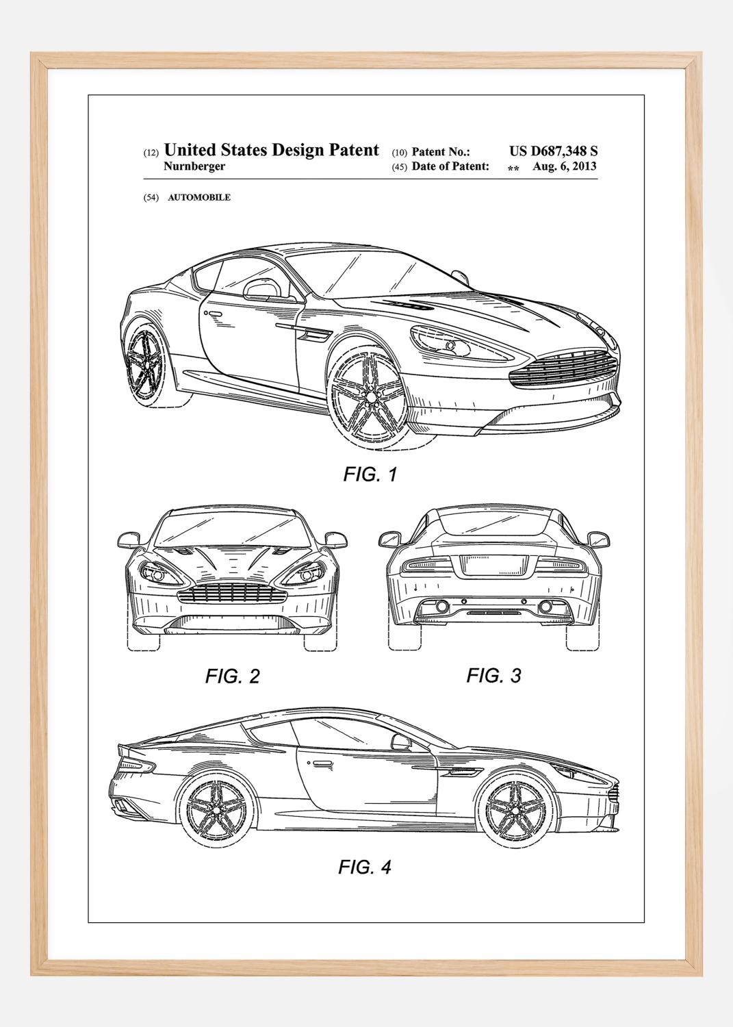 Product Image for Patent Print - Aston Martin - White Poster (21x29.7 cm (A4))